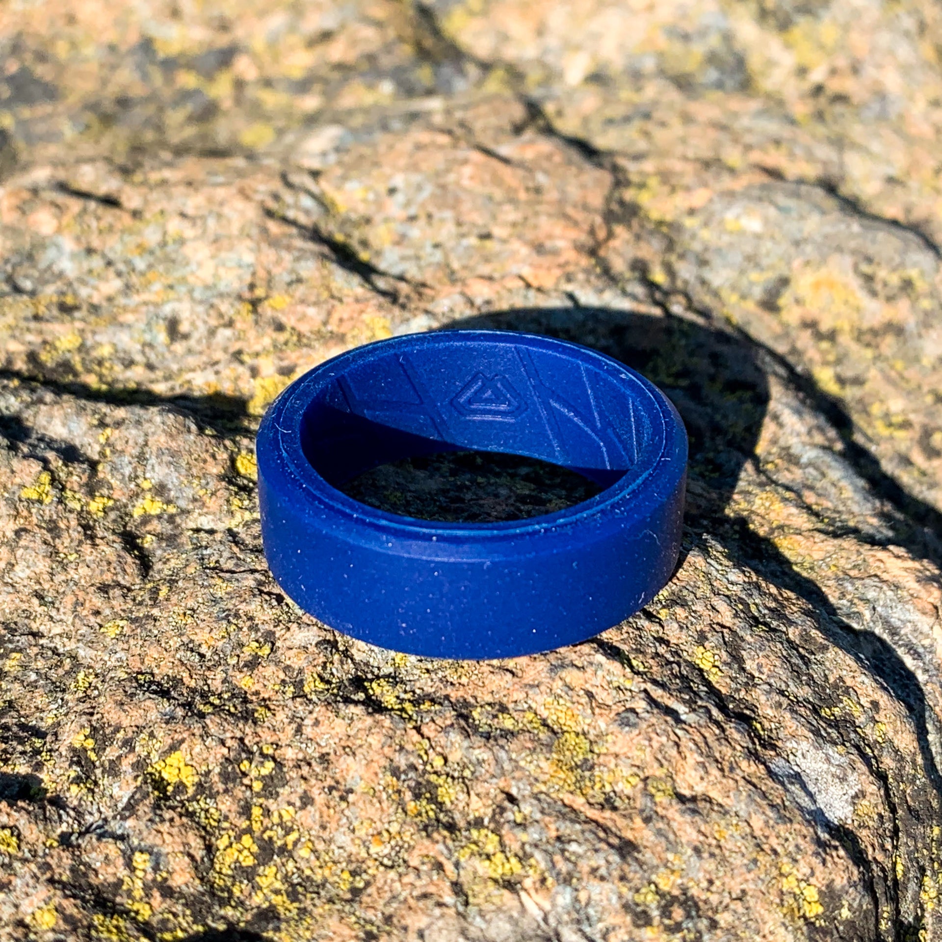 Deep Blue Silicone Bevelled Edge Ring