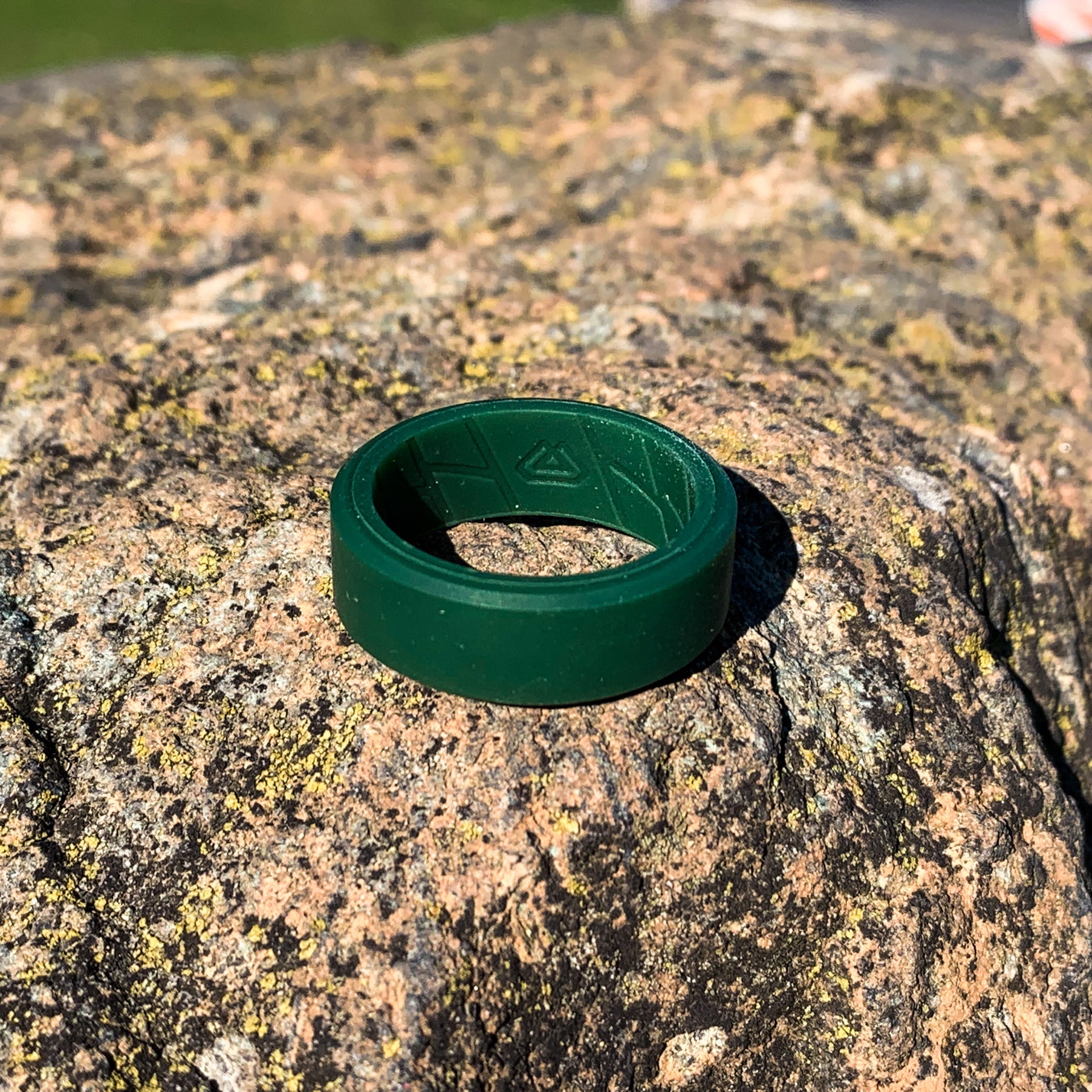 Forest Green Silicone Bevelled Edge Ring