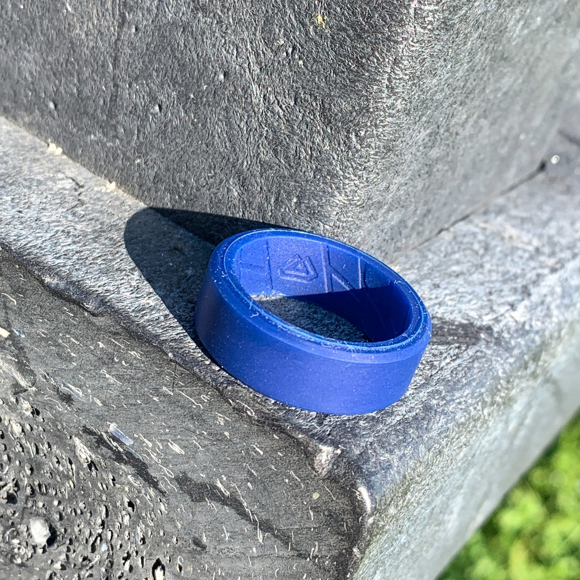 Deep Blue Silicone Bevelled Edge Ring