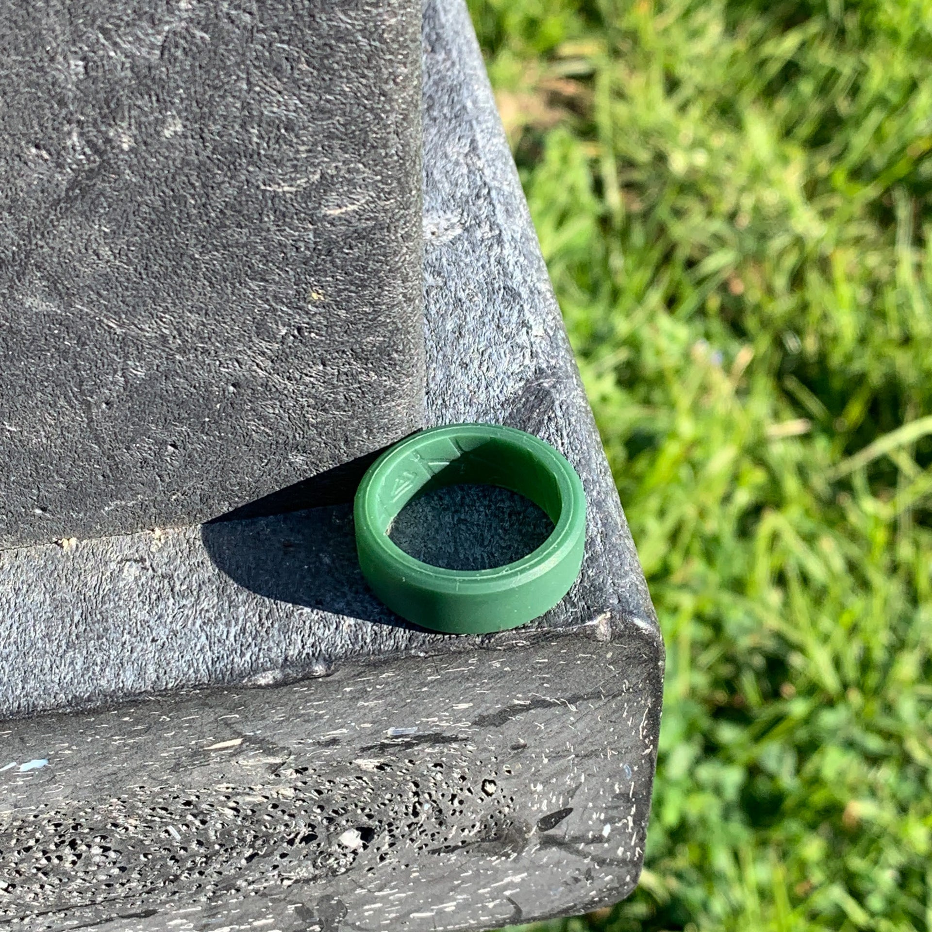 Forest Green Silicone Bevelled Edge Ring