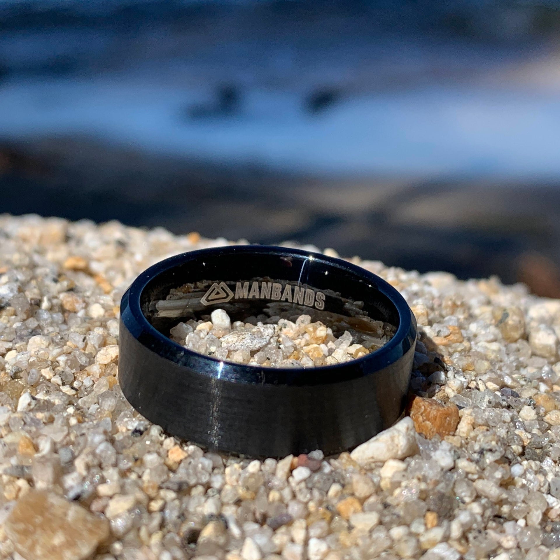 Men's Black Tungsten Ring